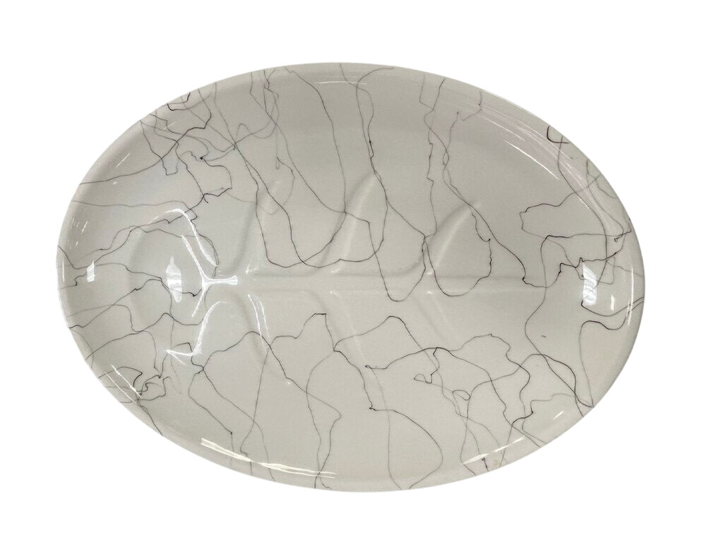 Carrara Modern White by Iroquois Turkey Platter 17.5