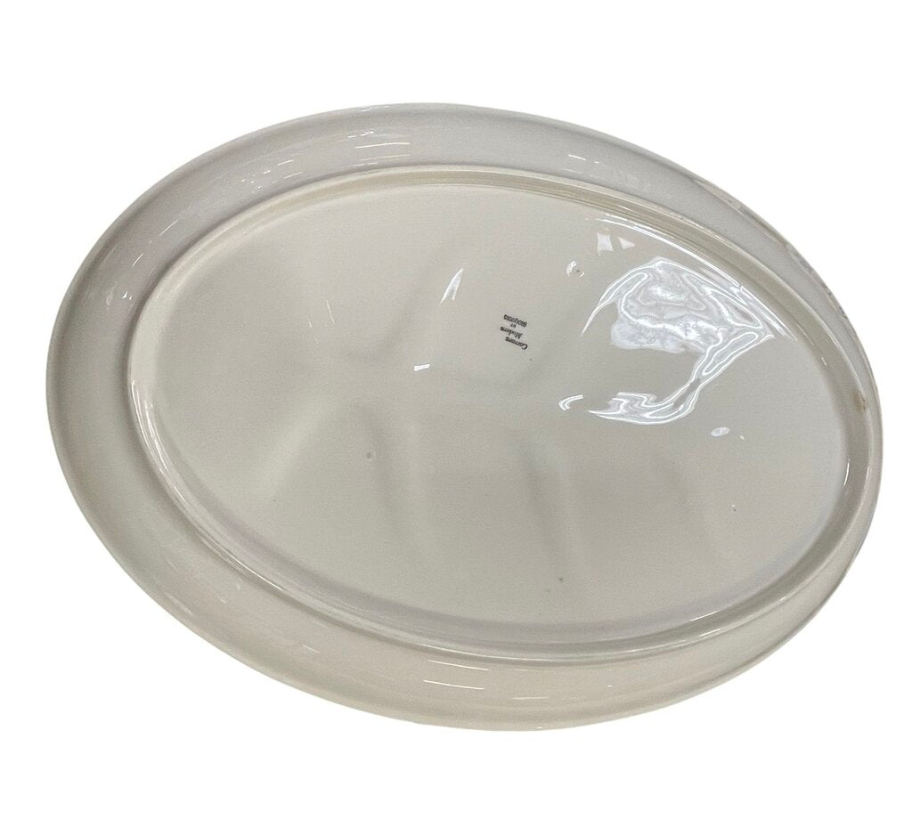 Carrara Modern White by Iroquois Turkey Platter 17.5