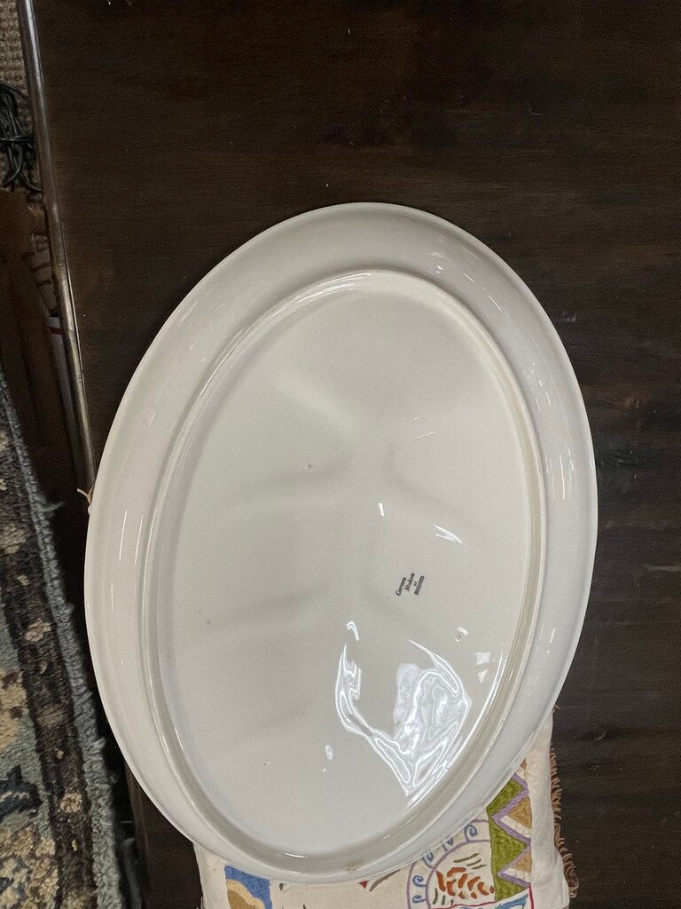 Carrara Modern White by Iroquois Turkey Platter 17.5