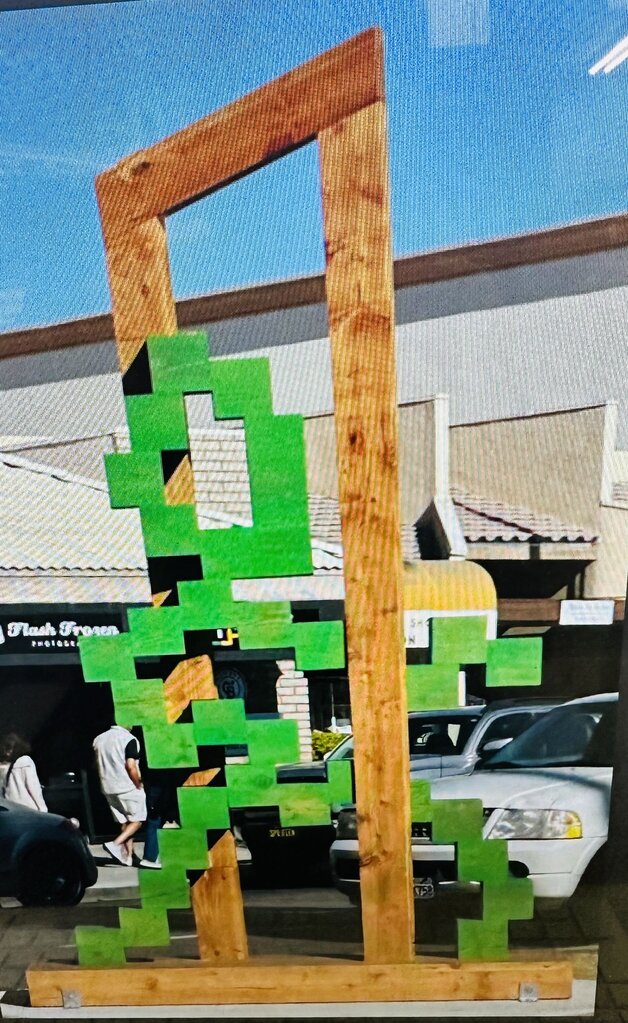 Pixelman" Sculpture (Commissioned by the City of Palm Desert) 11' x 7'.5"