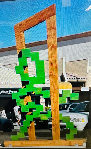 Pixelman" Sculpture (Commissioned by the City of Palm Desert) 11' x 7'.5"