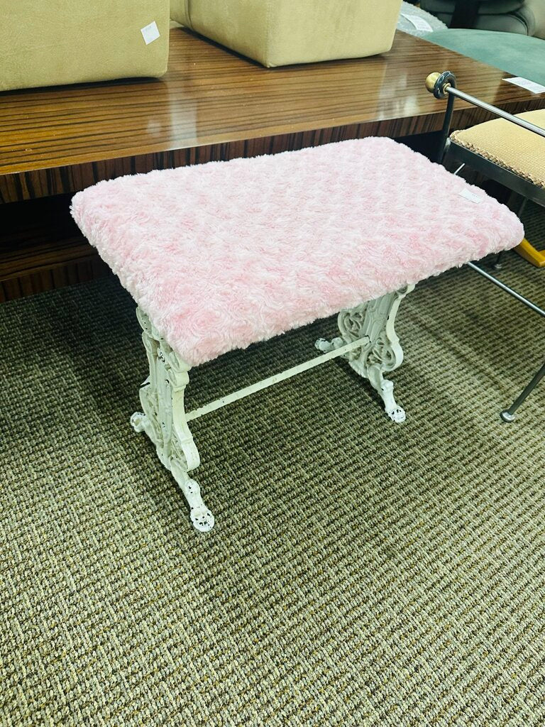 Vintage Cast Iron Vanity Bench