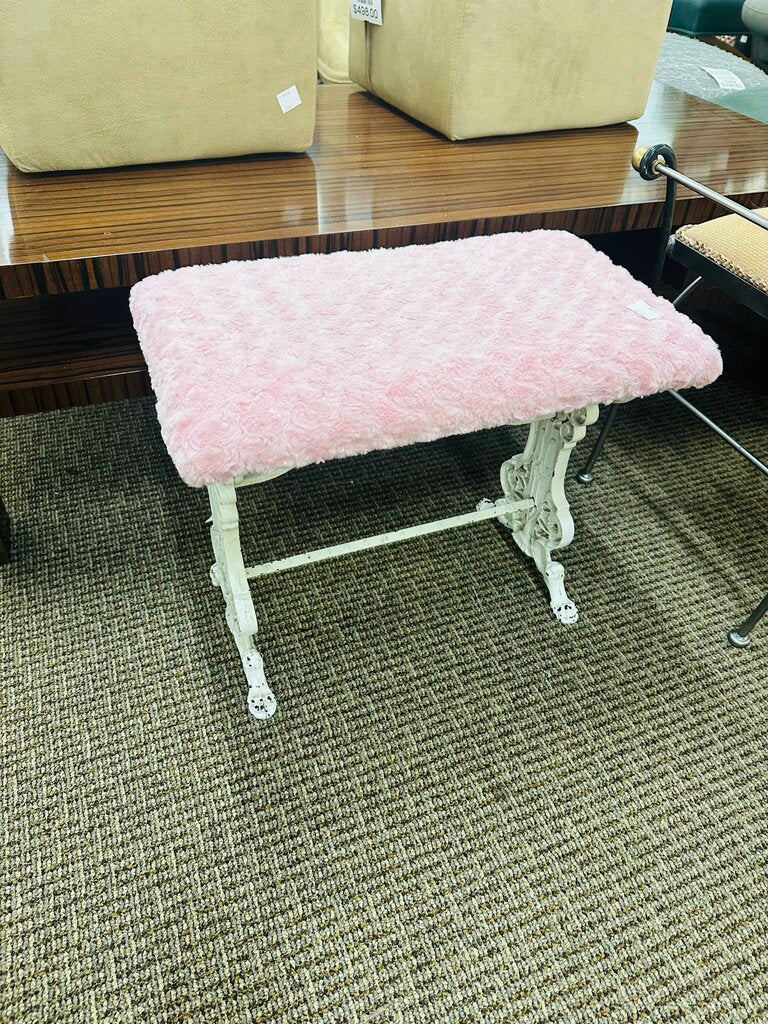 Vintage Cast Iron Vanity Bench