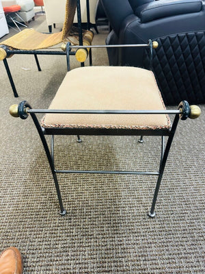 Neoclassical Style Metal Vanity Bench 24x17x21