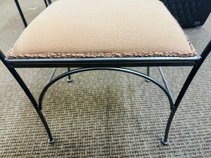 Neoclassical Style Metal Vanity Bench 24x17x21