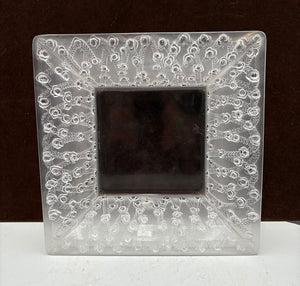 Rene Lalique Roses Square Crystal Bowl 9.6"