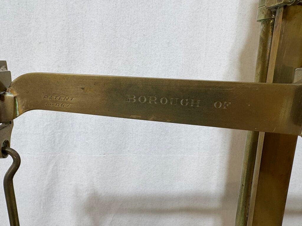 Late 19th C. DeGrave Brass & English Mahogany Balance (7Pcs)