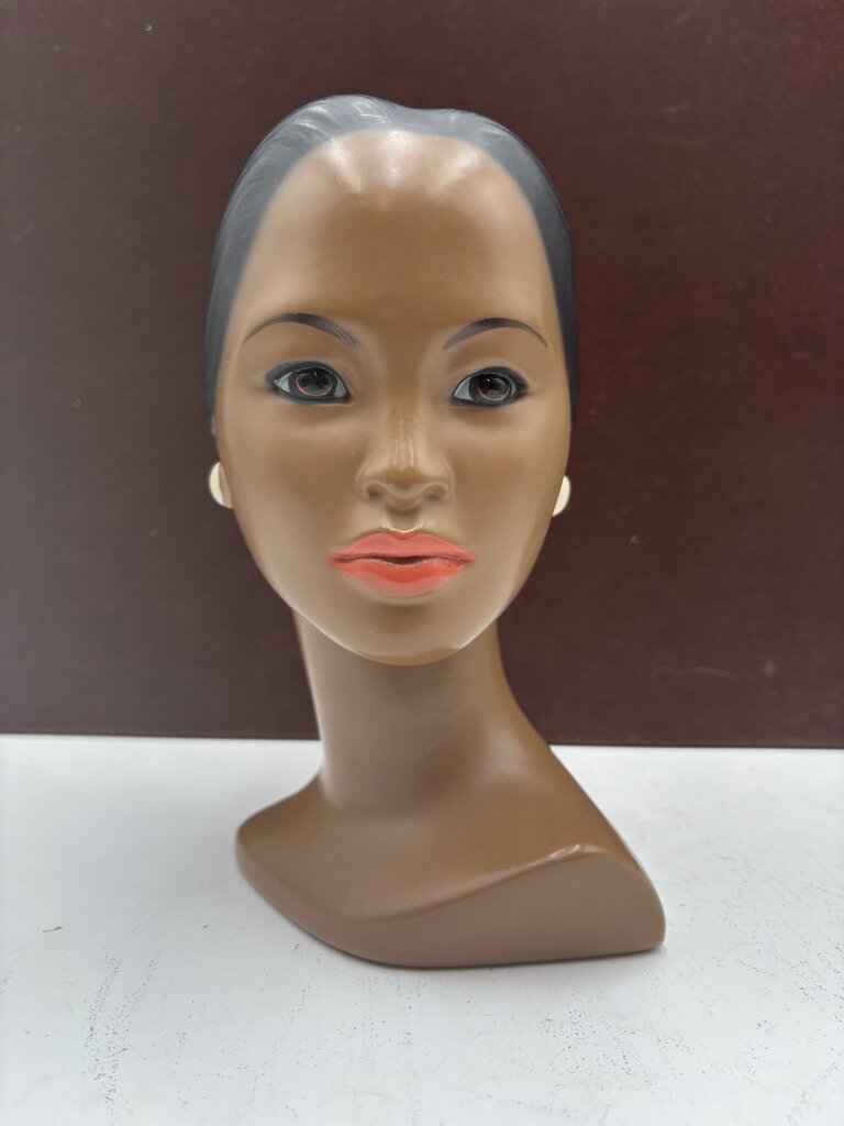 Vintage Chalkware Polynesian Marwal Female Bust Statue