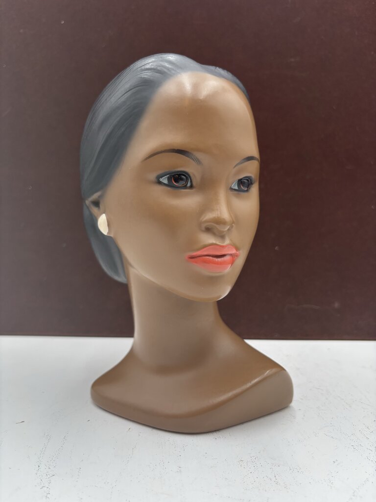 Vintage Chalkware Polynesian Marwal Female Bust Statue