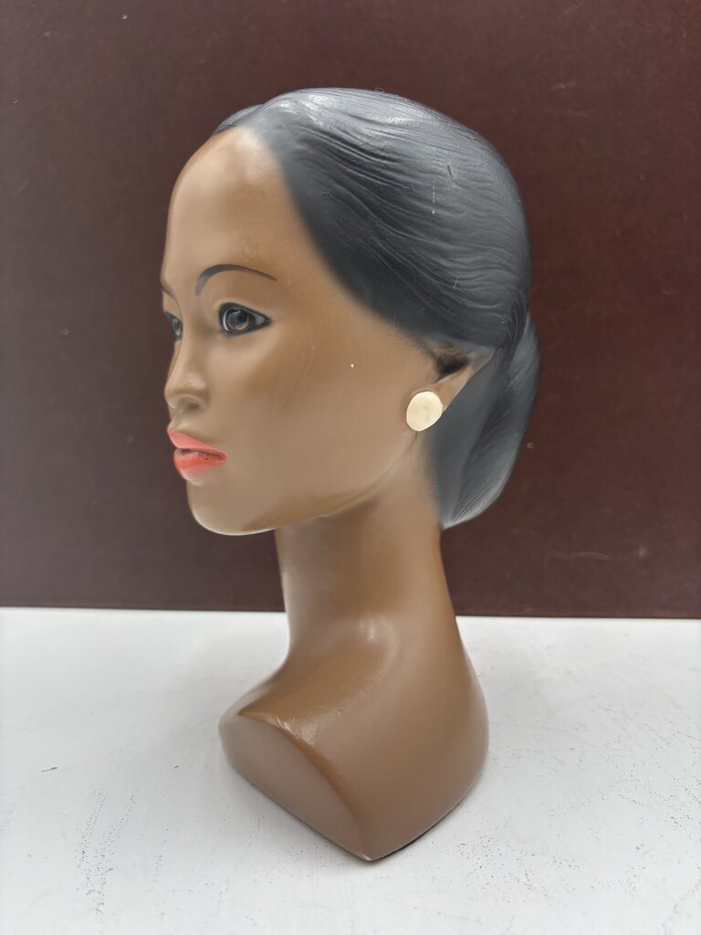 Vintage Chalkware Polynesian Marwal Female Bust Statue