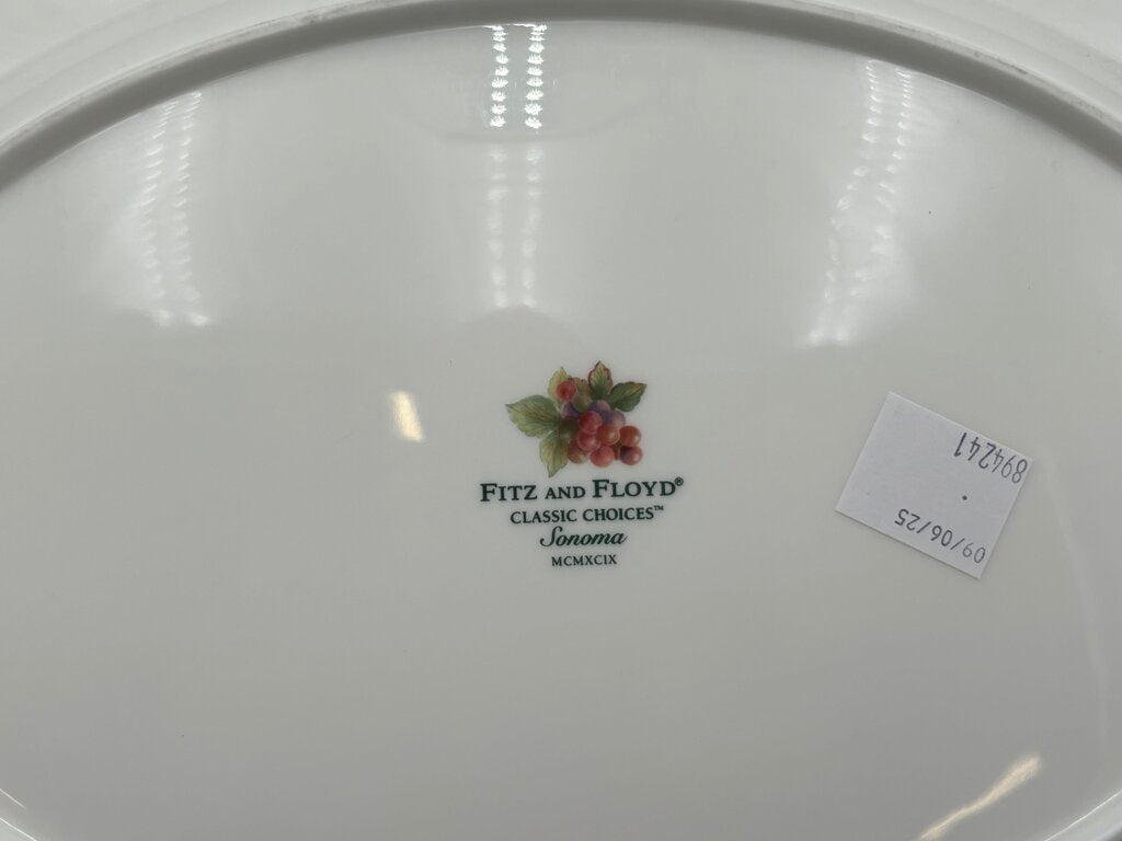 Fitz & Floyd Classic Choices Sonoma Oval Platter 17"