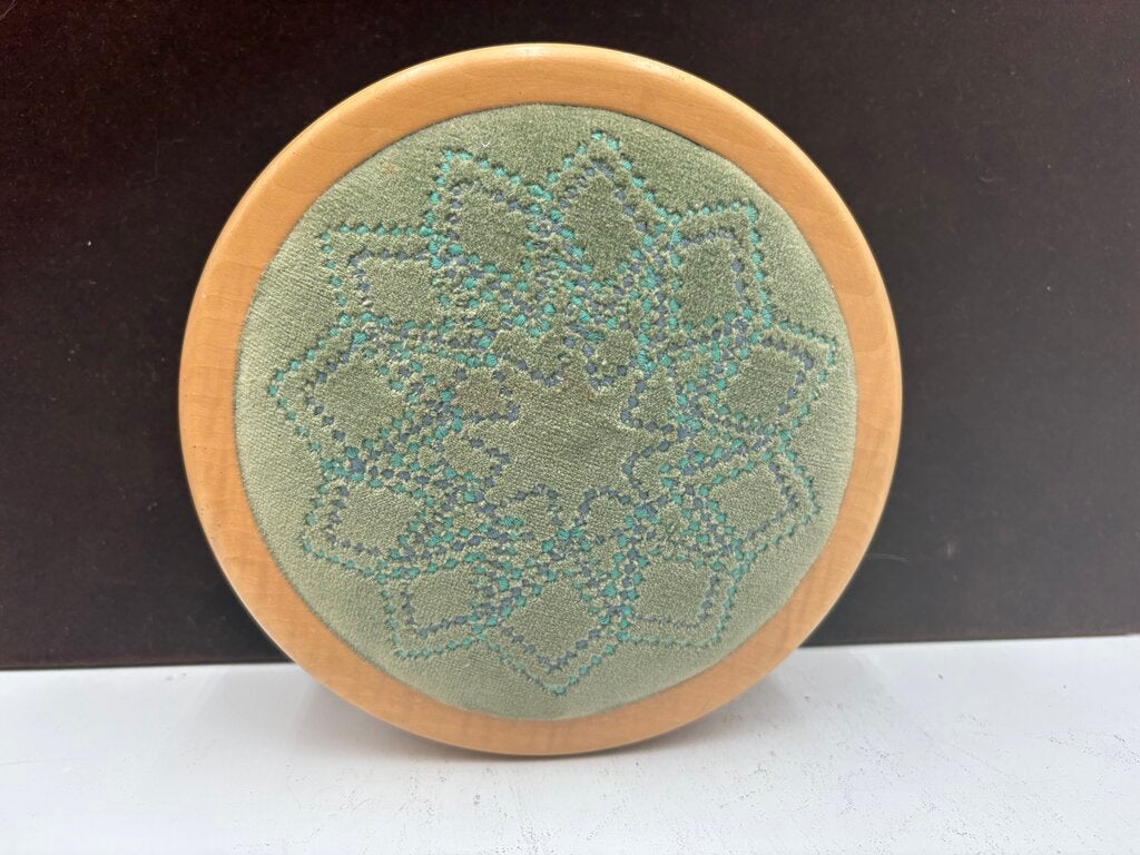 Figured Maple Pin Cushion Swivel Top Sewing Box