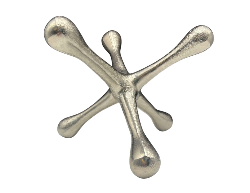 Polished Nickel Jack Sculpture 7" by Miss Daisy's Consignment & Auction House