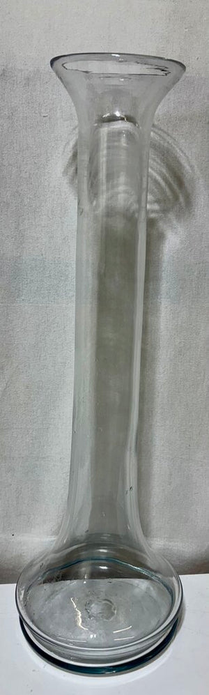 Blenko Art Glass Blown Glass Beaker Style Floor Vase 24"