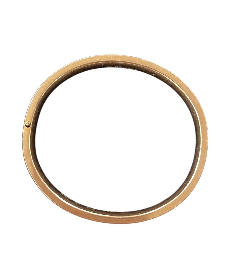 Bates & B. Floral Etched Gold Toned Bangle