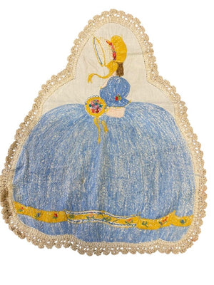 Antique Embroidered Dresser Scarf (set of 2)