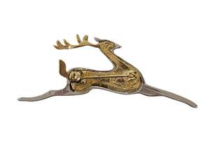 Liz Claiborne Silver & Gold Toned Reindeer Brooch
