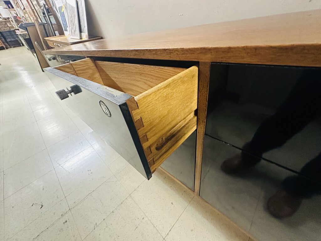 American Modern Walnut Credenza/ Dresser 94x24x30