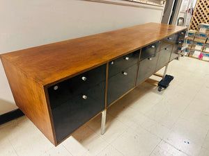 American Modern Walnut Credenza/ Dresser 94x24x30