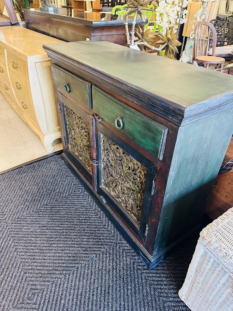 Arvada Carved Mango Sideboard Cabinet 45x17x36