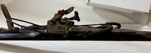Early 20th C. 1920's Era Gebruder Schick Skis Kandahar Bindings w/ Plastic coated Bamboo Poles (4Pcs)