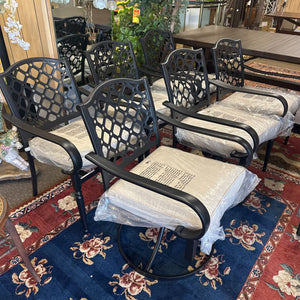 Hampton Bay Dining Chairs + Cushions (set of 6) 4 reg. 2 swivel