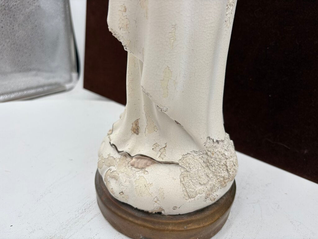 Columbia Statuary Chalk-ware Painted "Our Lady of Fatima" Statue 18"