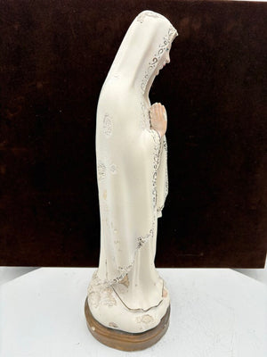 Columbia Statuary Chalk-ware Painted "Our Lady of Fatima" Statue 18"
