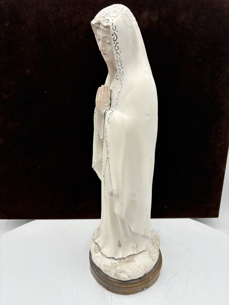 Columbia Statuary Chalk-ware Painted "Our Lady of Fatima" Statue 18"