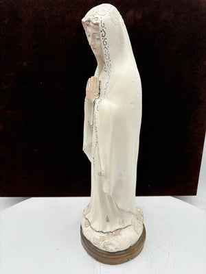 Columbia Statuary Chalk-ware Painted "Our Lady of Fatima" Statue 18"