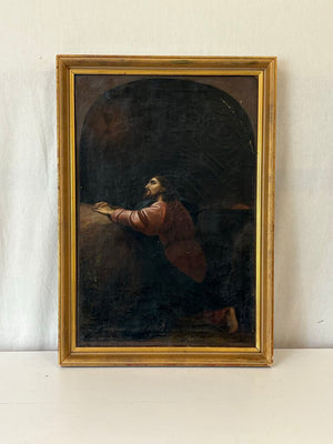 Mid 19th C. Fyodor Bruni Oil on Canvas "Agony in the Garden" Signed