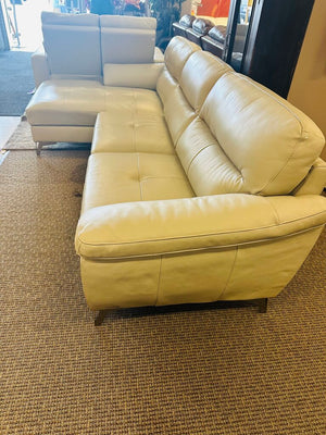 Brevin Leather Reclining Sectional Orig $2199 (104 X 61 X 39)
