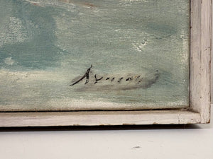 Mid 20th C. Paris Palace de Bastille Oil on Canvas Signed Artist Unknown
