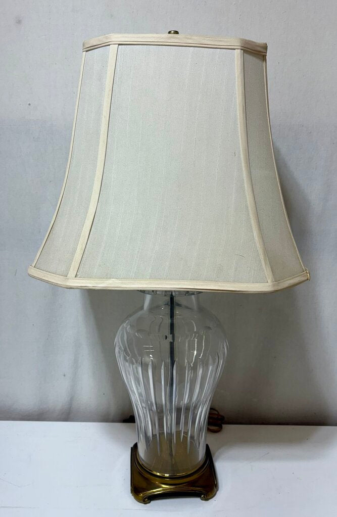 Ethan Allen Cut Glass Vase Style Table Lamp