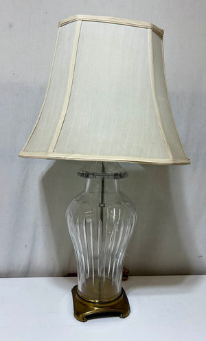 Ethan Allen Cut Glass Vase Style Table Lamp