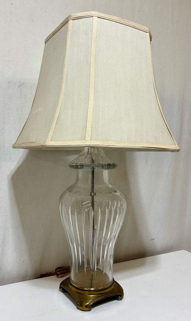 Ethan Allen Cut Glass Vase Style Table Lamp