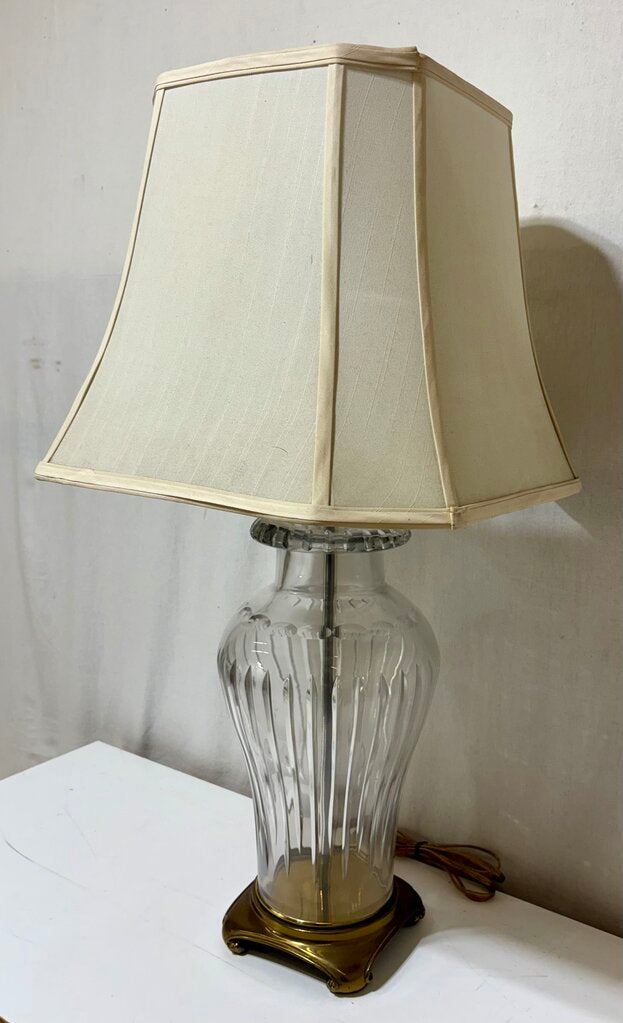 Ethan Allen Cut Glass Vase Style Table Lamp