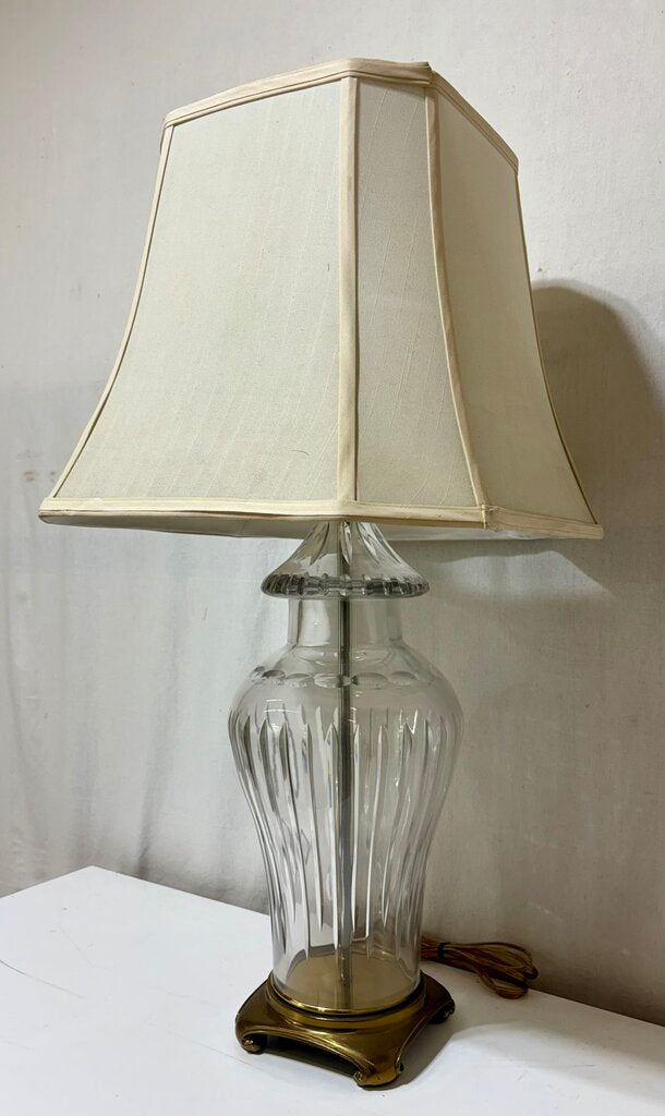 Ethan Allen Cut Glass Vase Style Table Lamp