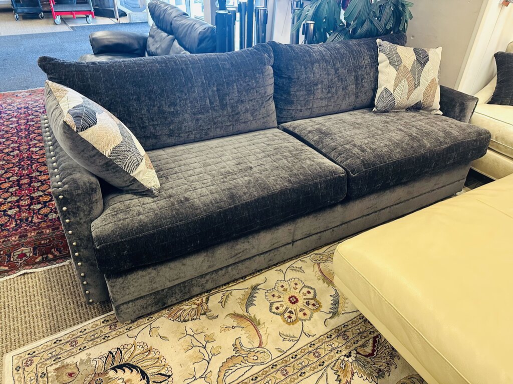 Serta Upholstered Nailhead Sofa 91" W.