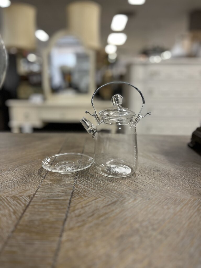 TEAPOSY Handmade Borosilicate Glass Teapot: 3 Pc