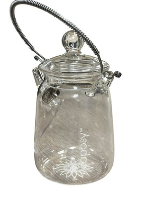 TEAPOSY Handmade Borosilicate Glass Teapot: 3 Pc by Miss Daisy's Consignment & Auction House