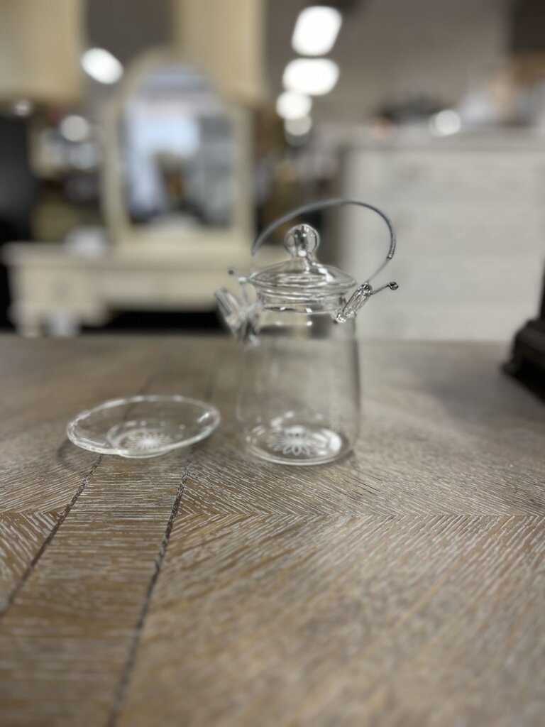 TEAPOSY Handmade Borosilicate Glass Teapot: 3 Pc