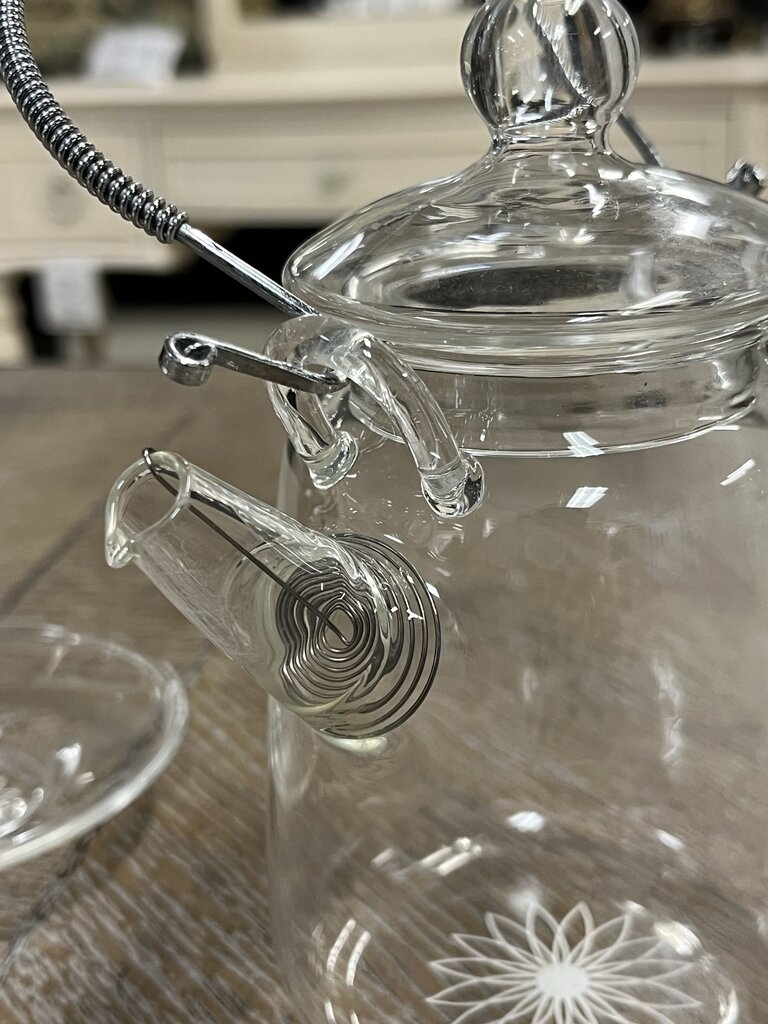 TEAPOSY Handmade Borosilicate Glass Teapot: 3 Pc