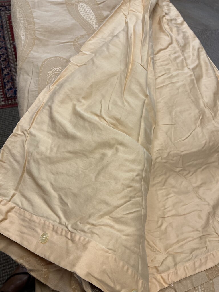 FRETTE Gold Paisley Jacquard Duvet King Italy