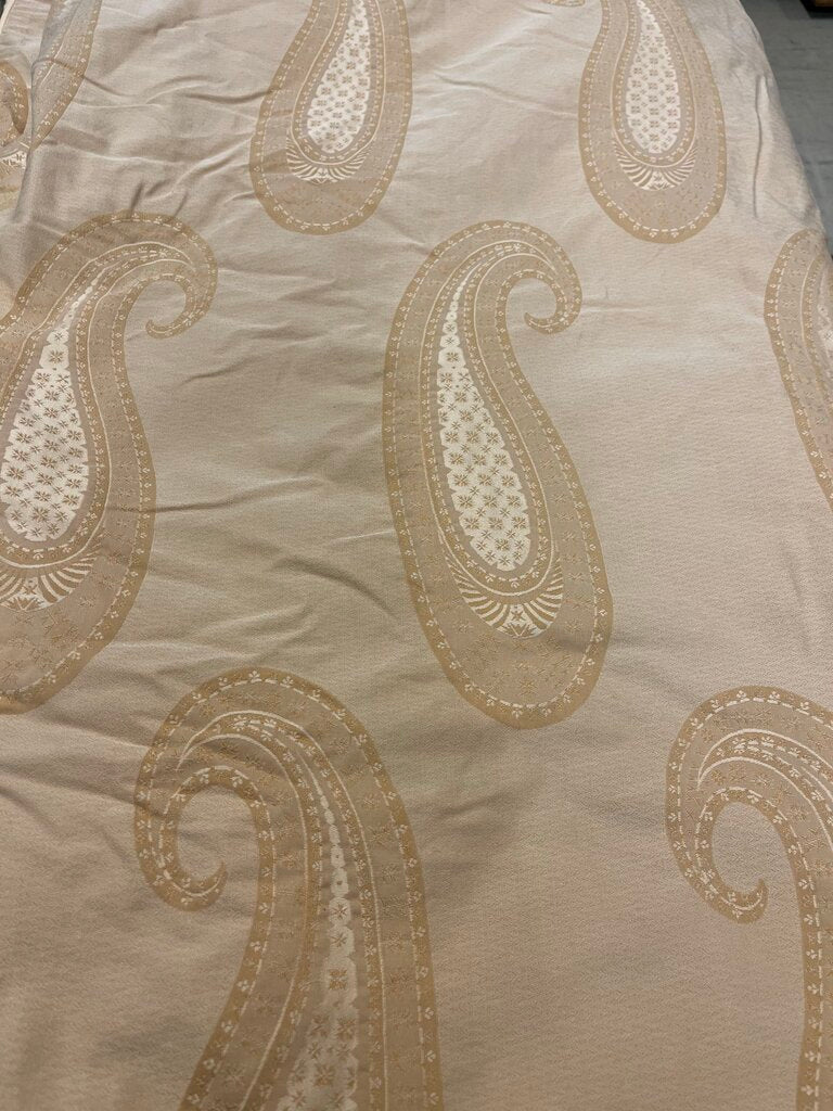 FRETTE Gold Paisley Jacquard Duvet King Italy