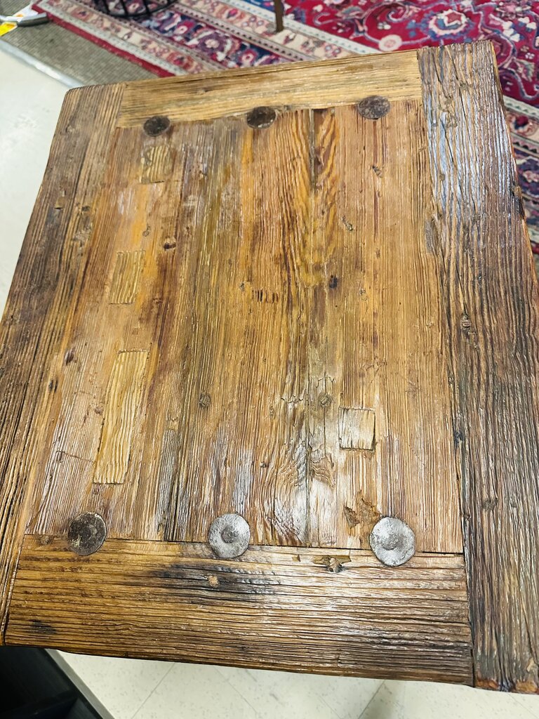 Rustic Barn-Wood Side Table 20x24x26