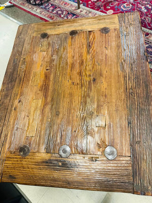 Rustic Barn-Wood Side Table 20x24x26