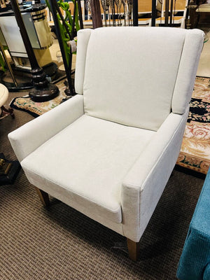Colamy White Upholstered Accent Chair