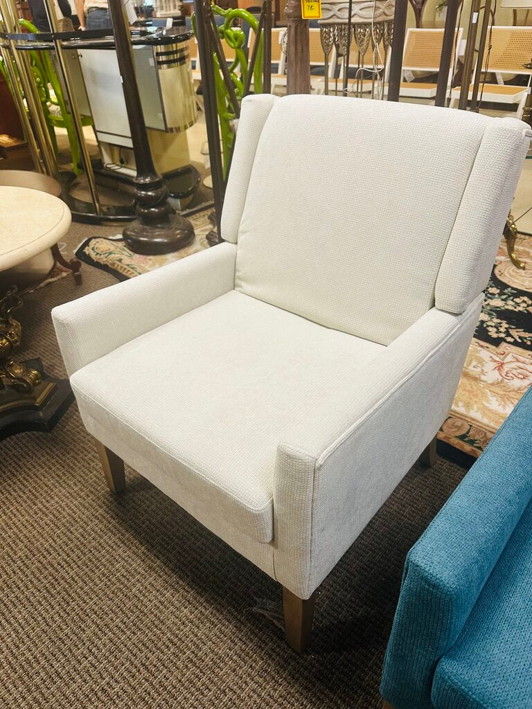 Colamy White Upholstered Accent Chair