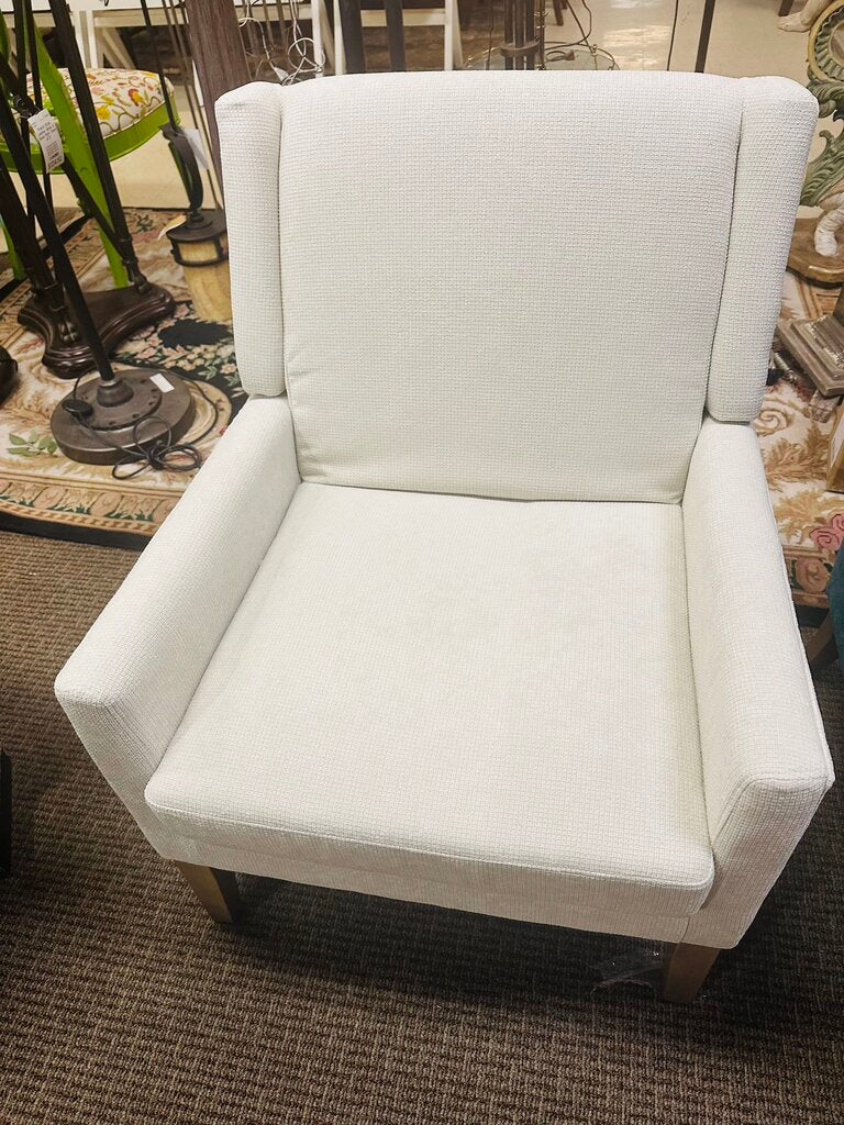 Colamy White Upholstered Accent Chair
